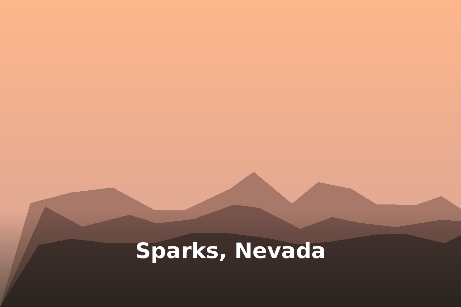 Sparks, Nevada mountains and skyline