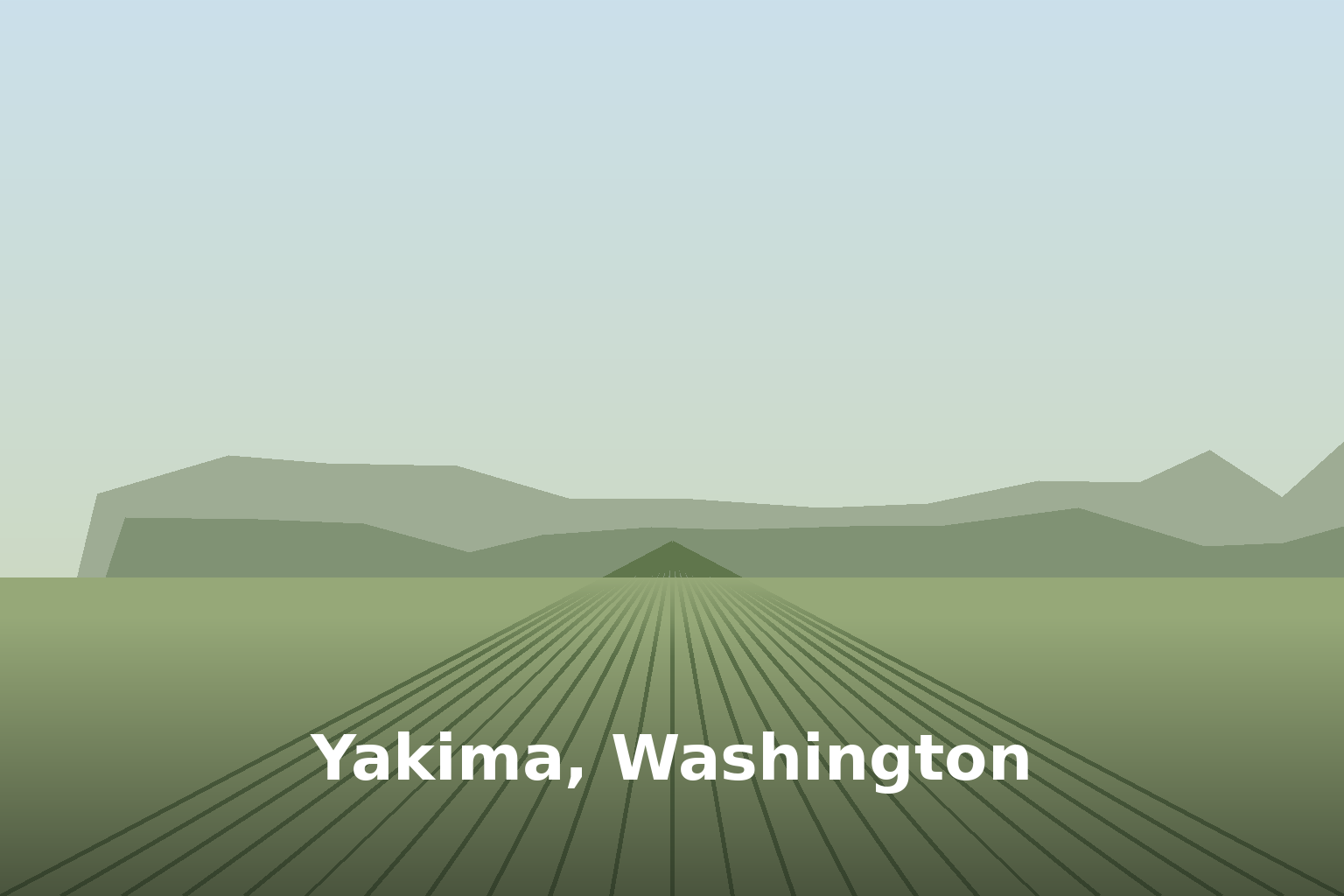 Yakima, Washington valley and orchards